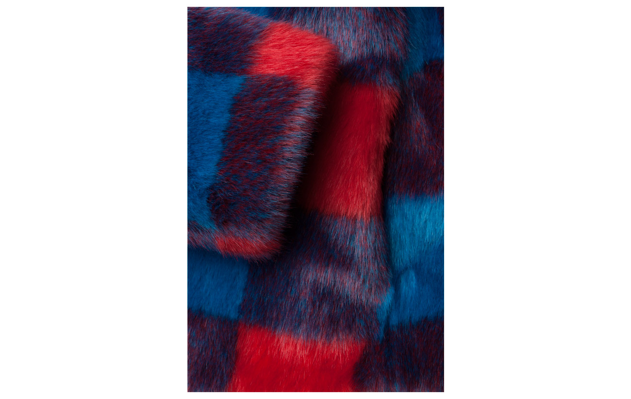 Stand Blue Jacket Polyester 100 Intérieure Équipement red Modacrylic Doublure Sofia rUEw56qxr