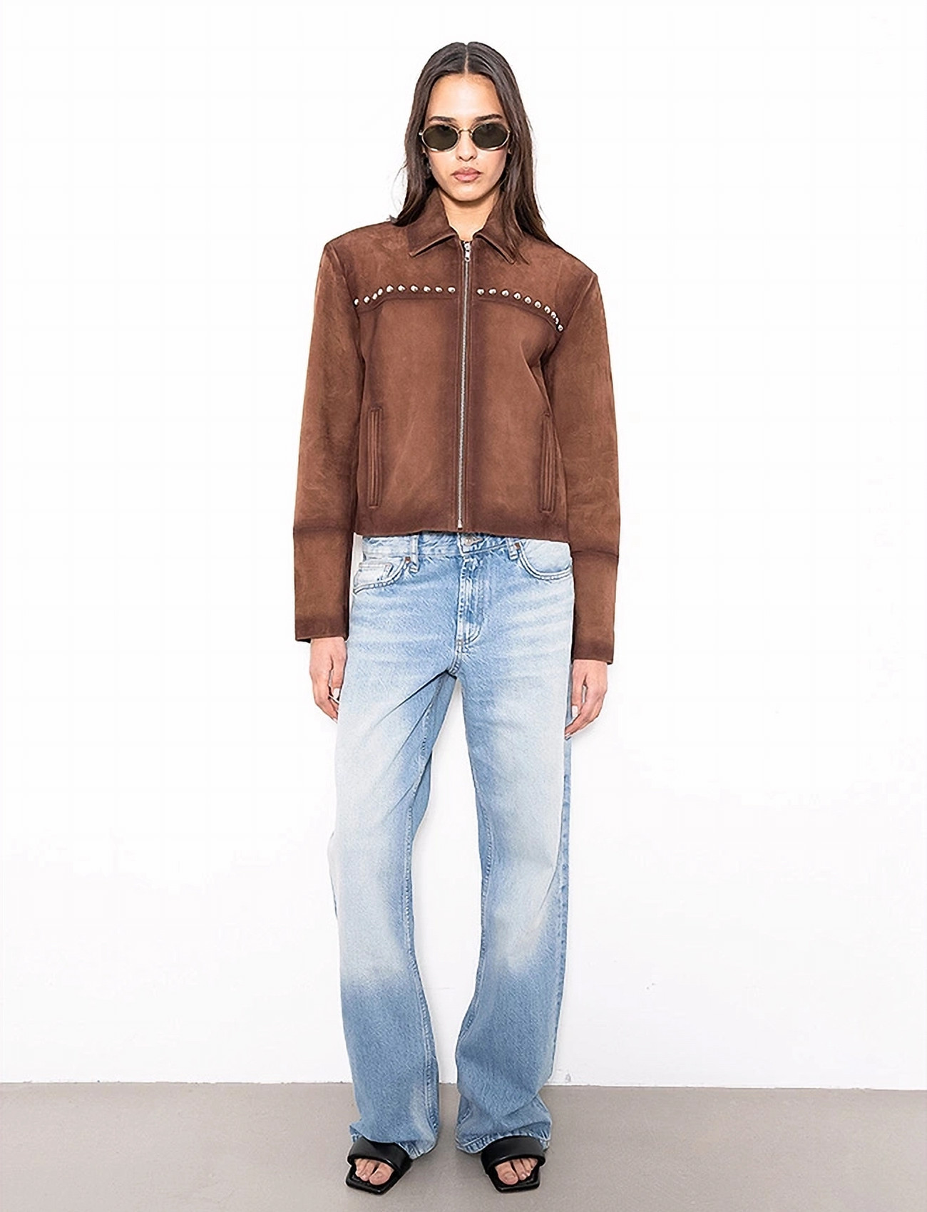 Stand Studio Jenny Jacket, 40, Brown, Jakker > Læder, Dame