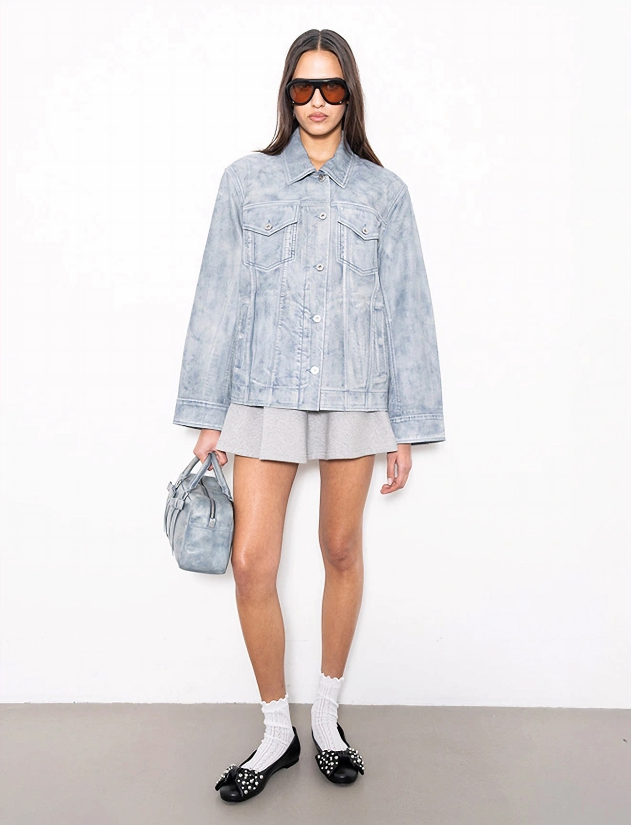 Stand Studio Disa Jacket, 36, Blue, Jakker > Læder, Dame