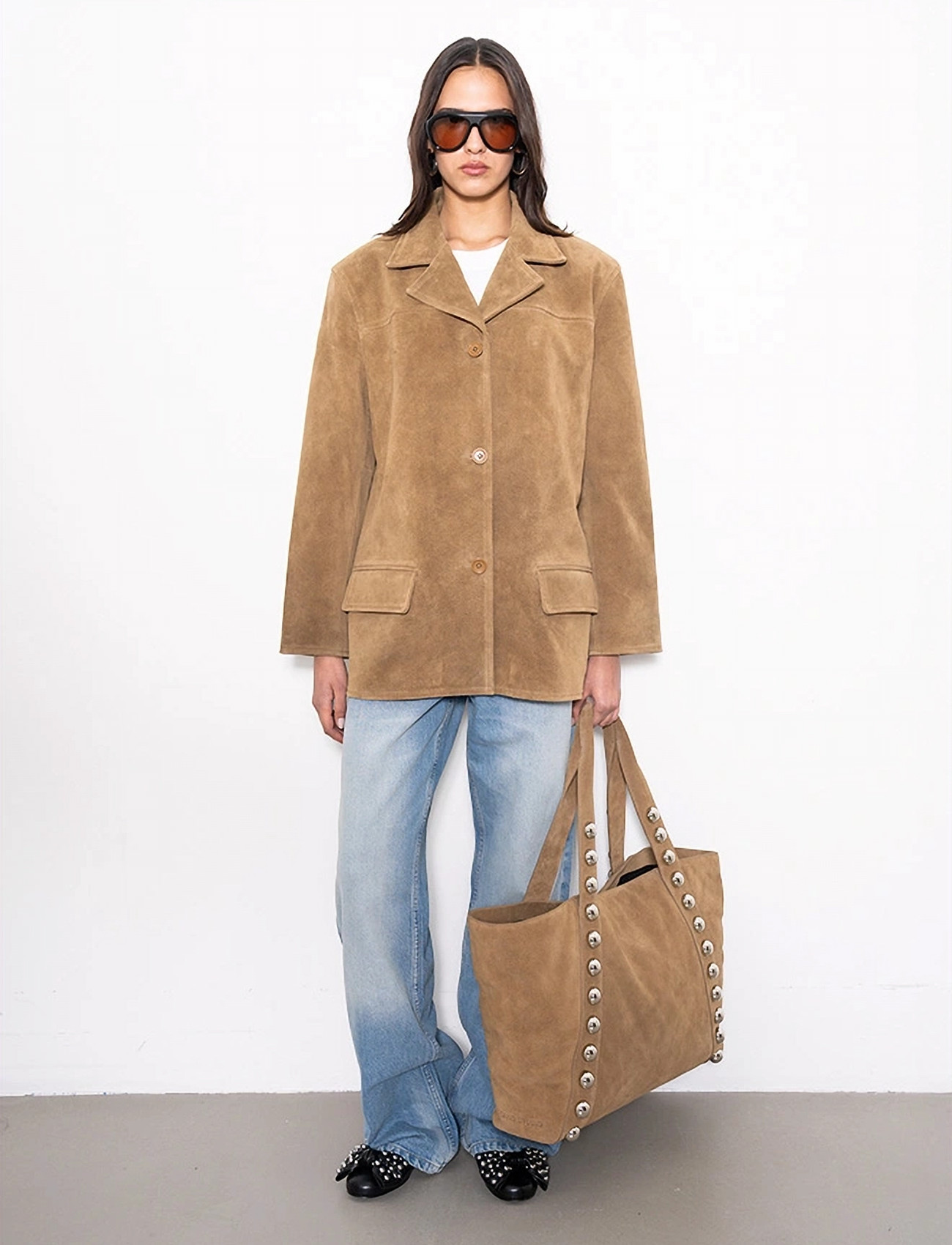 Stand Studio Jude Jacket, 36, Brown, Jakker > Læder, Dame