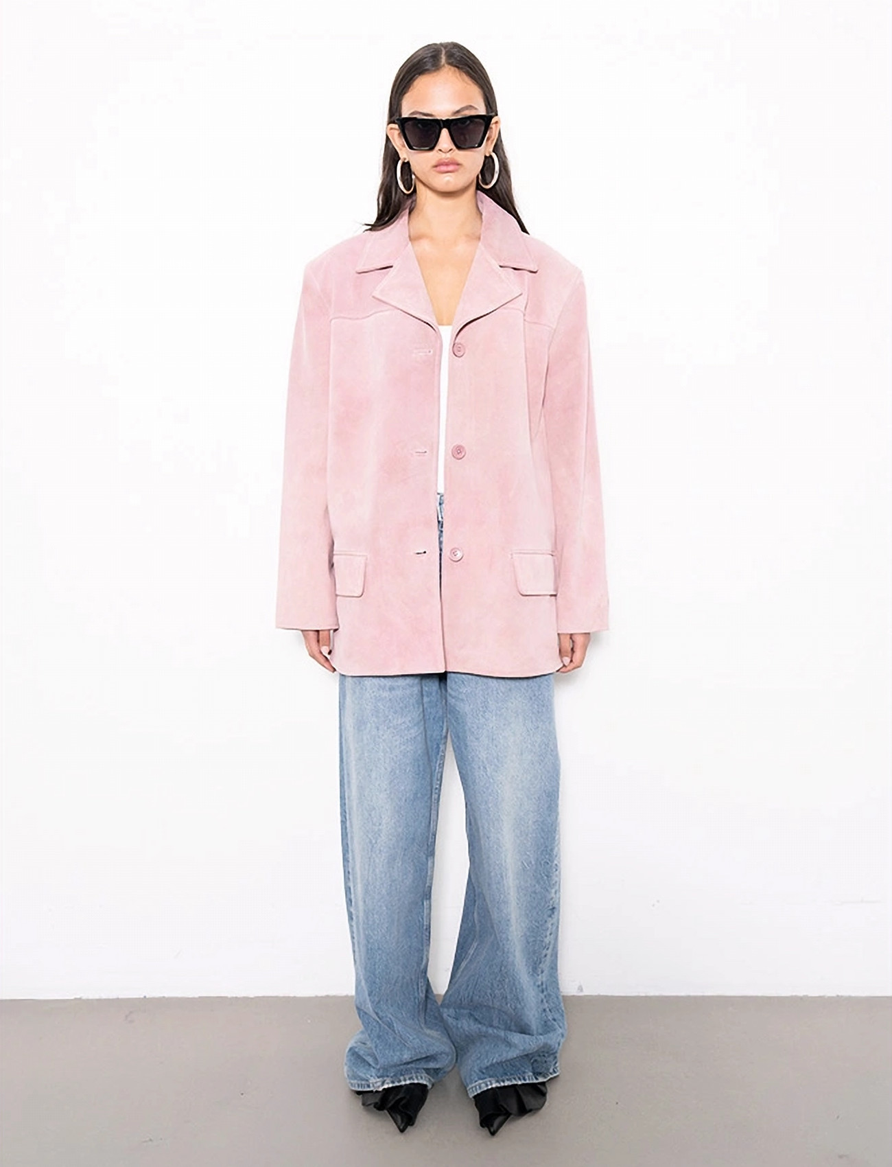 Stand Studio Jude Jacket, 34, Pink, Jakker > Læder, Dame