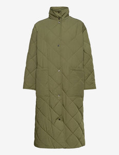 Sage Coat - padded coats - army green