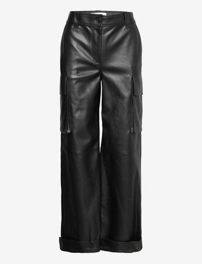 Asha Cargo Pants - nahkpüksid - black