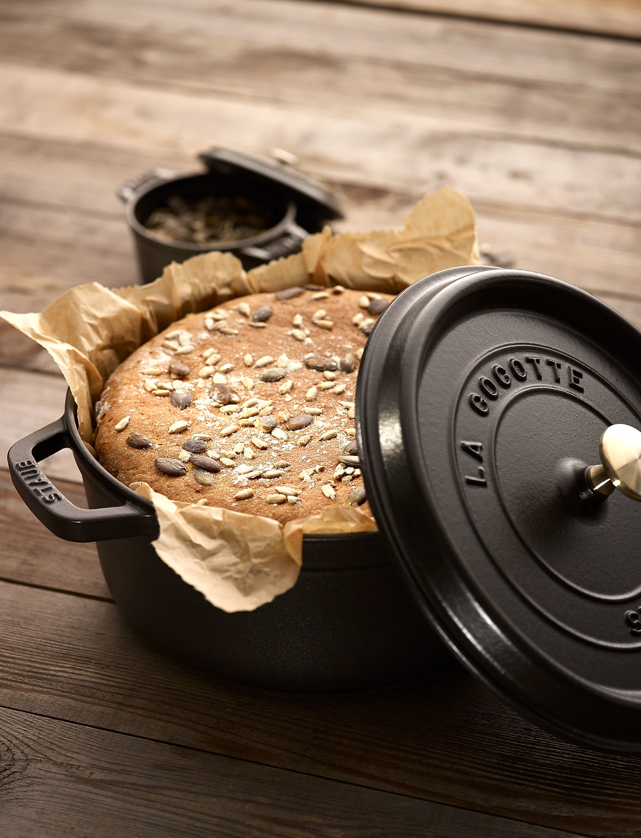 STAUB La Cocotte - Round Cast Iron, 5.2L, Black, Gryder & Pander > Bradepander, Unisex