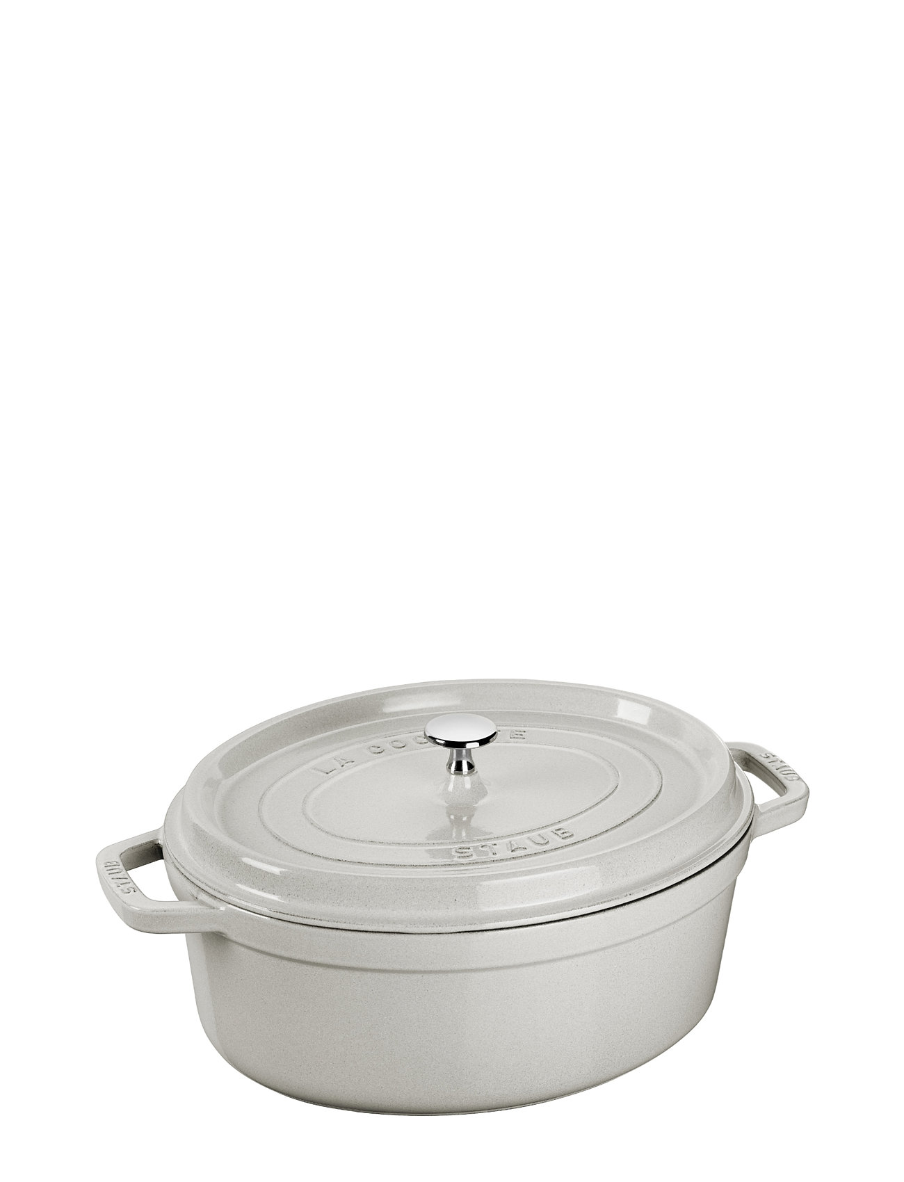 La Cocotte - Oval Cast Iron Home Kitchen Pots & Pans Casserole Dishes Grey STAUB