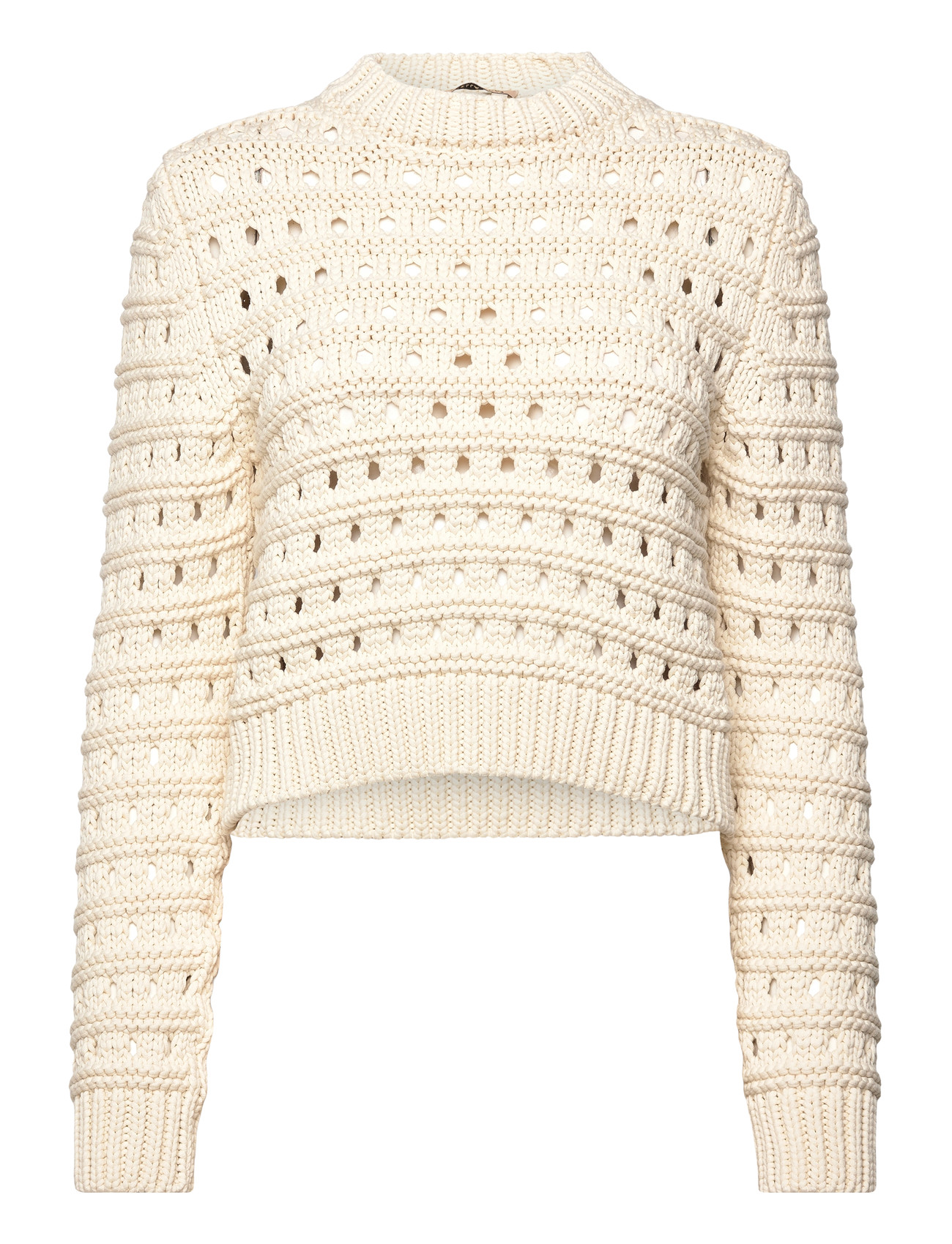 STELLA NOVA Baumwolle Stitch Pullover Cream - XS - Damen
