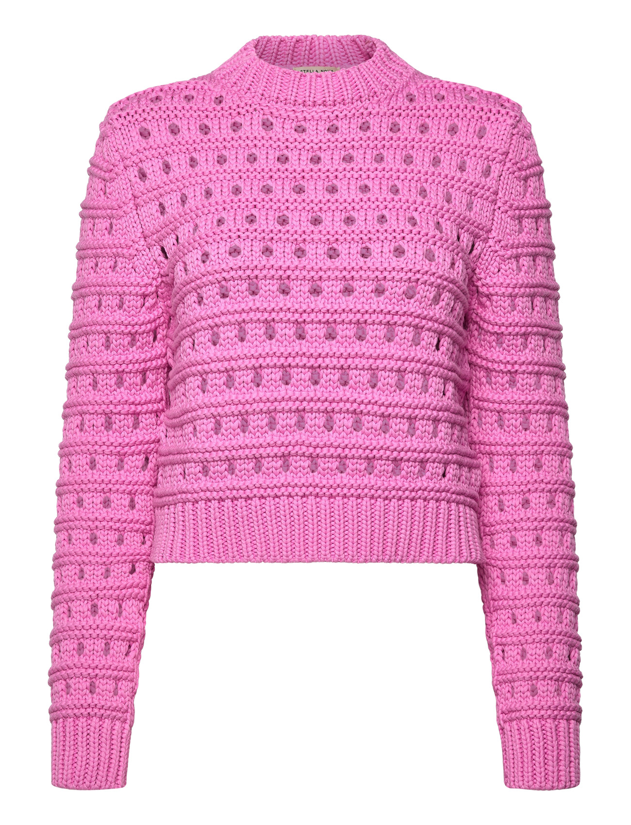 STELLA NOVA Baumwolle Stitch Pullover Pink - XS - Damen