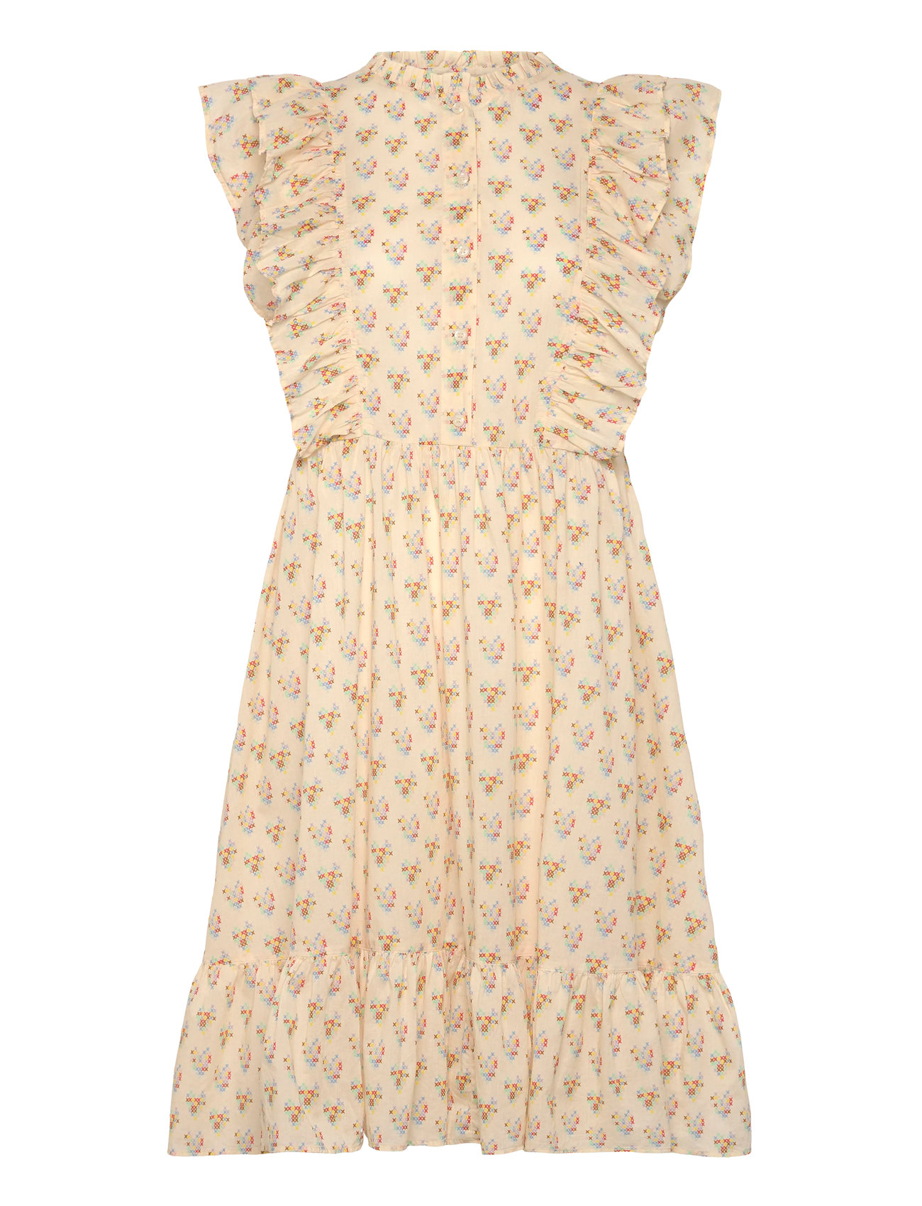 Delicate Printed Cotton Dress Dresses Summer Dresses Cream Stella Nova