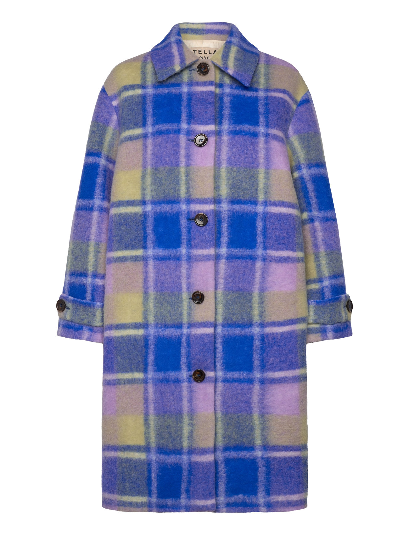 Checkered Wool Coat Ullfrakk Frakk Multi/patterned Stella Nova