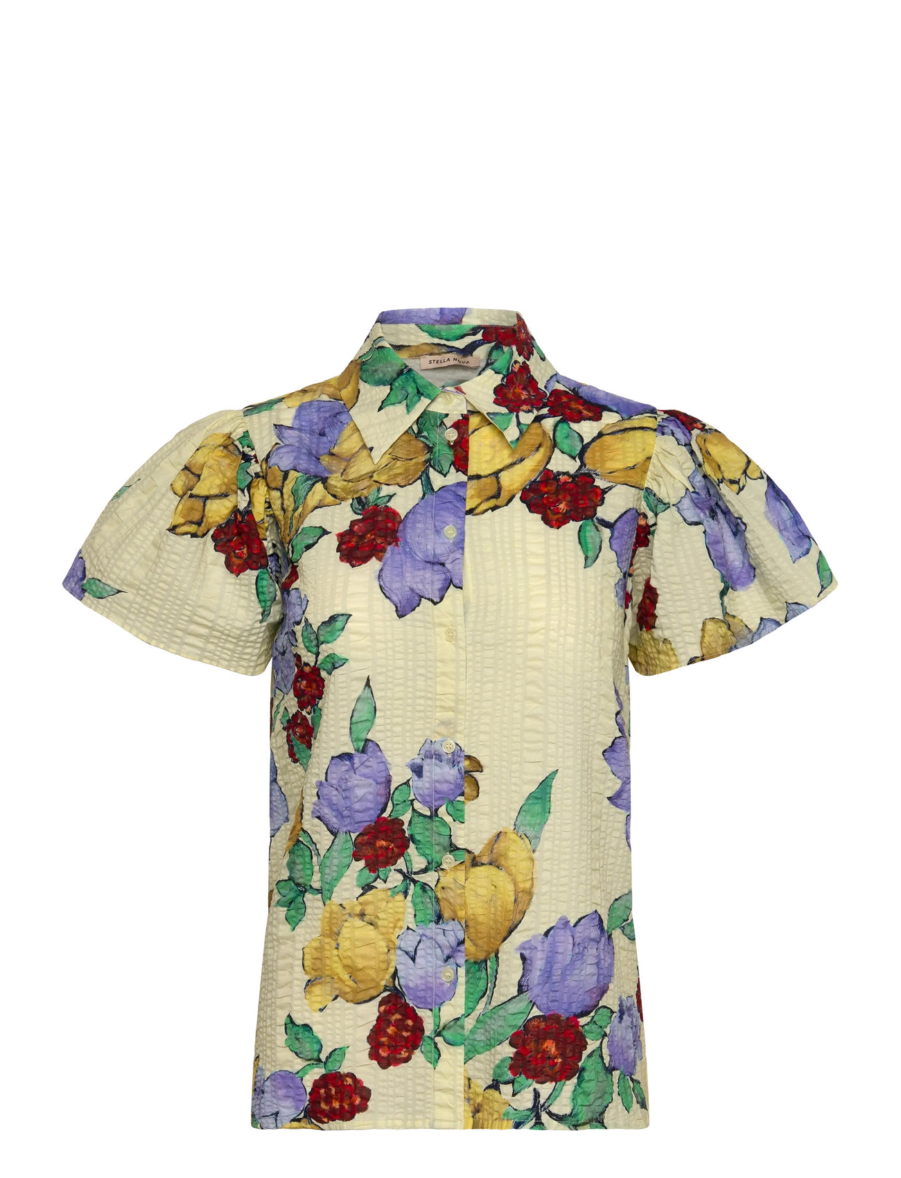 STELLA NOVA Flowered Baumwolle Oberteil Cream - 40 - Damen