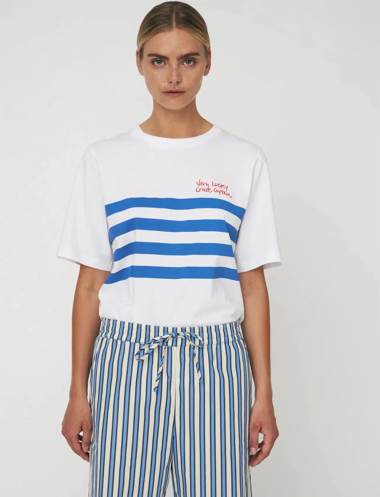 Stella Nova Stella Nova Printed T-Shirt, S, White, T-Shirts & Toppe > Kortærmede, Dame