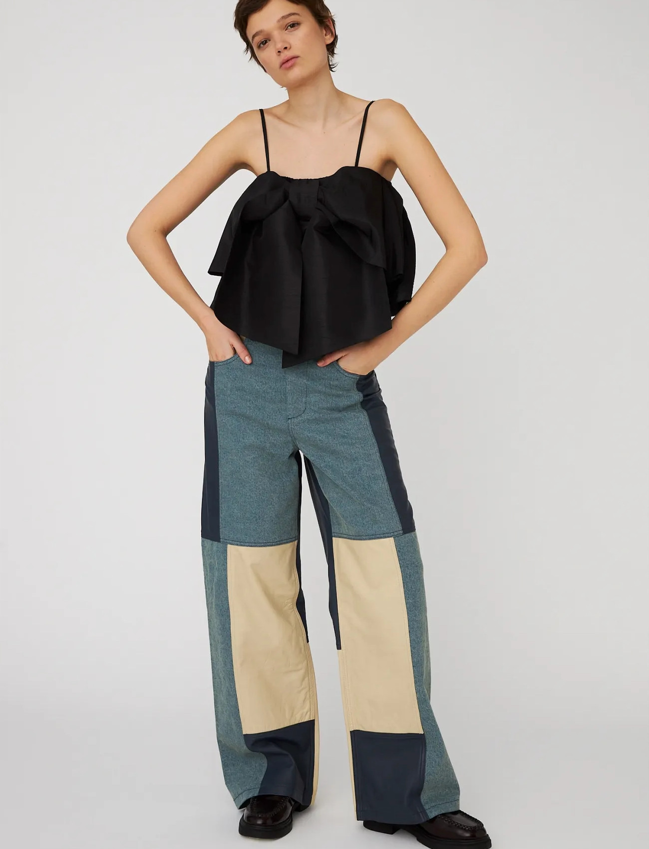 Stella Nova Crispy Bow Top, 36, Black, T-Shirts & Toppe > Uden Ærmer, Dame