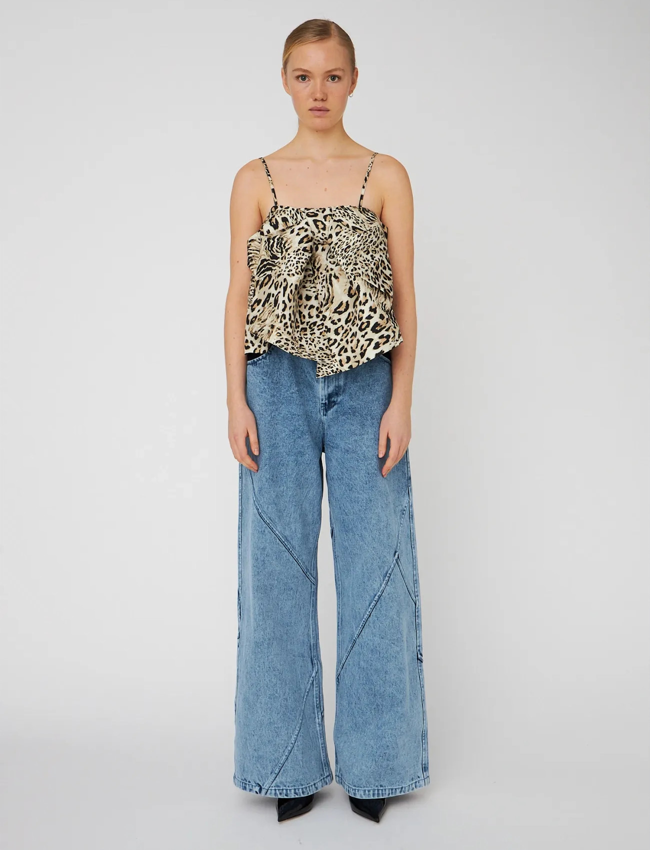 Stella Nova Crispy Bow Top, 34, Beige, T-Shirts & Toppe > Uden Ærmer, Dame