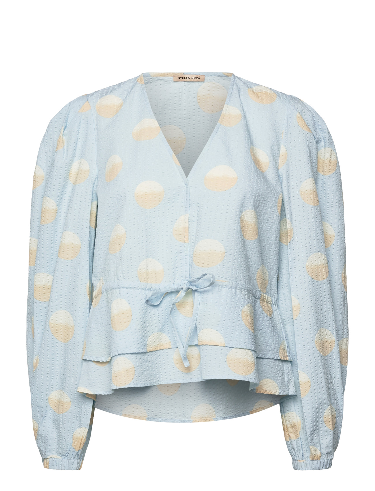 STELLA NOVA Big Dot Bluse Blau - 38 - Damen
