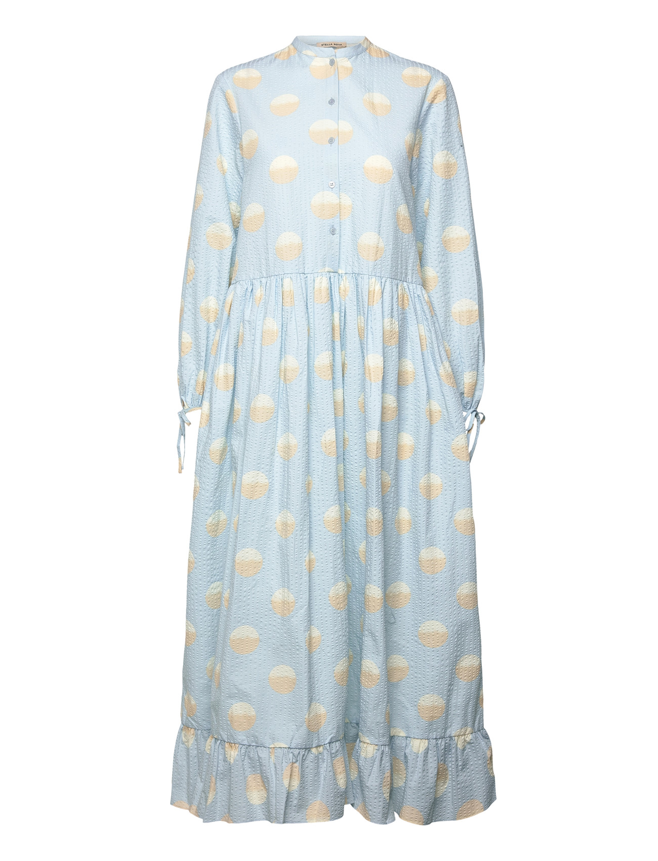 STELLA NOVA Big Dot Maxi Kleid Blau - 42 - Damen