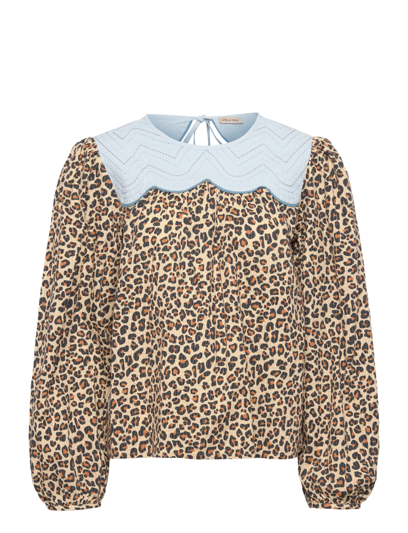 Stella Nova Leopard Blouse With Embroidery