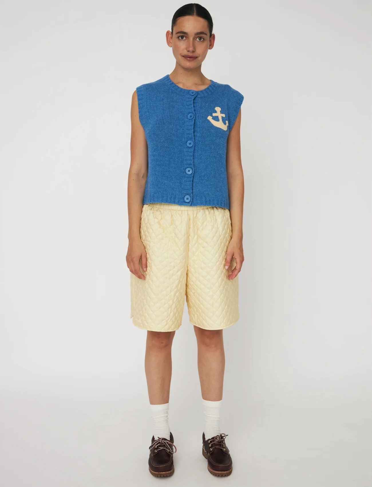 Stella Nova Anchor Vest, L, Blue, Designere > Strikkede Veste, Dame