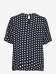 Stella Nova - Loni - short-sleeved blouses - navy/creme - 1