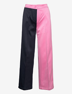 Leona - straight leg trousers - blue/pink