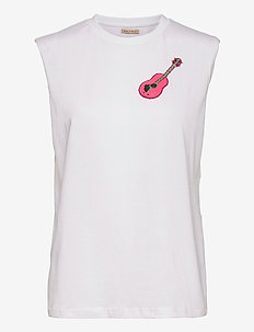 Teri Guitar - t-shirt & tops - white
