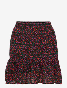 Louisa - short skirts - dark colourful winter flowers
