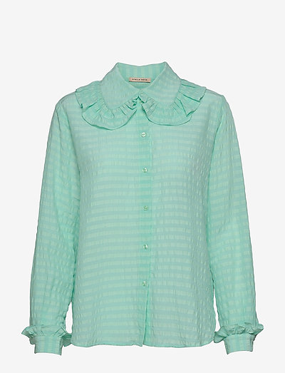 Cassie - long sleeved blouses - bright mint