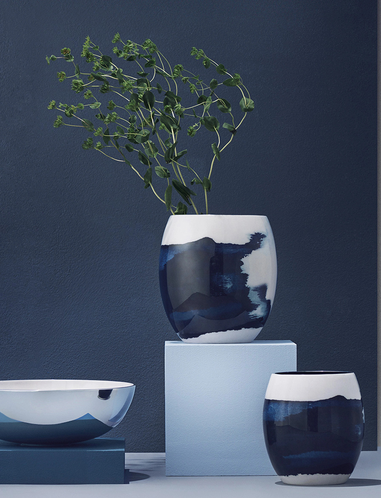 Stelton Stockholm Vase, Ø 14 cm, Navy, Vases > Other Vases, Unisex