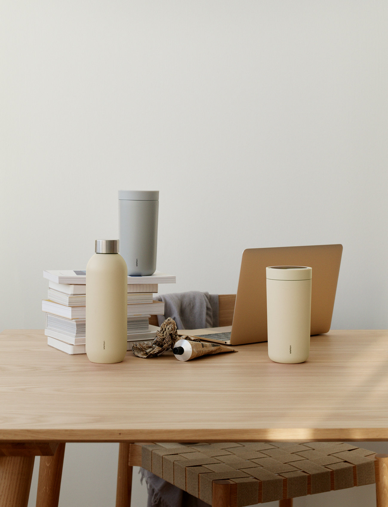 Stelton To Go Click Termokop 0.4 L. Mellow Yellow, 0.4 L, Yellow, Kopper Og Krus > Termokopper, Unisex