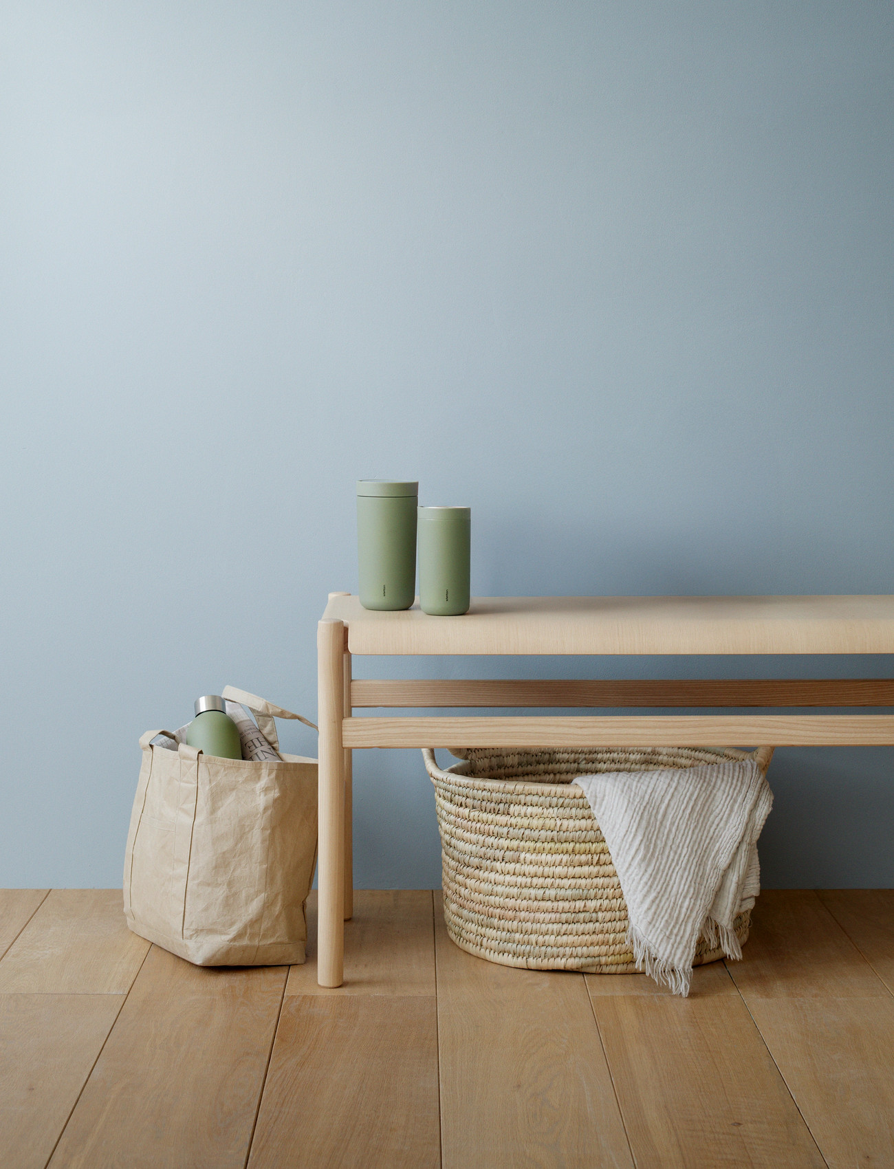 Stelton To Go Click Termokop 0.4 L. Soft Fern Green, 0.4 L, Khaki green, Kopper Og Krus > Termokopper, Unisex