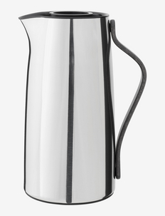Emma vacuum jug, coffee 1.2 l. steel/black handle - thermoskannen - steel