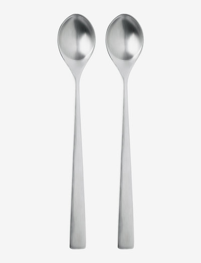 Maya long drink spoon 2 Pcs steel - tafellöffel - steel