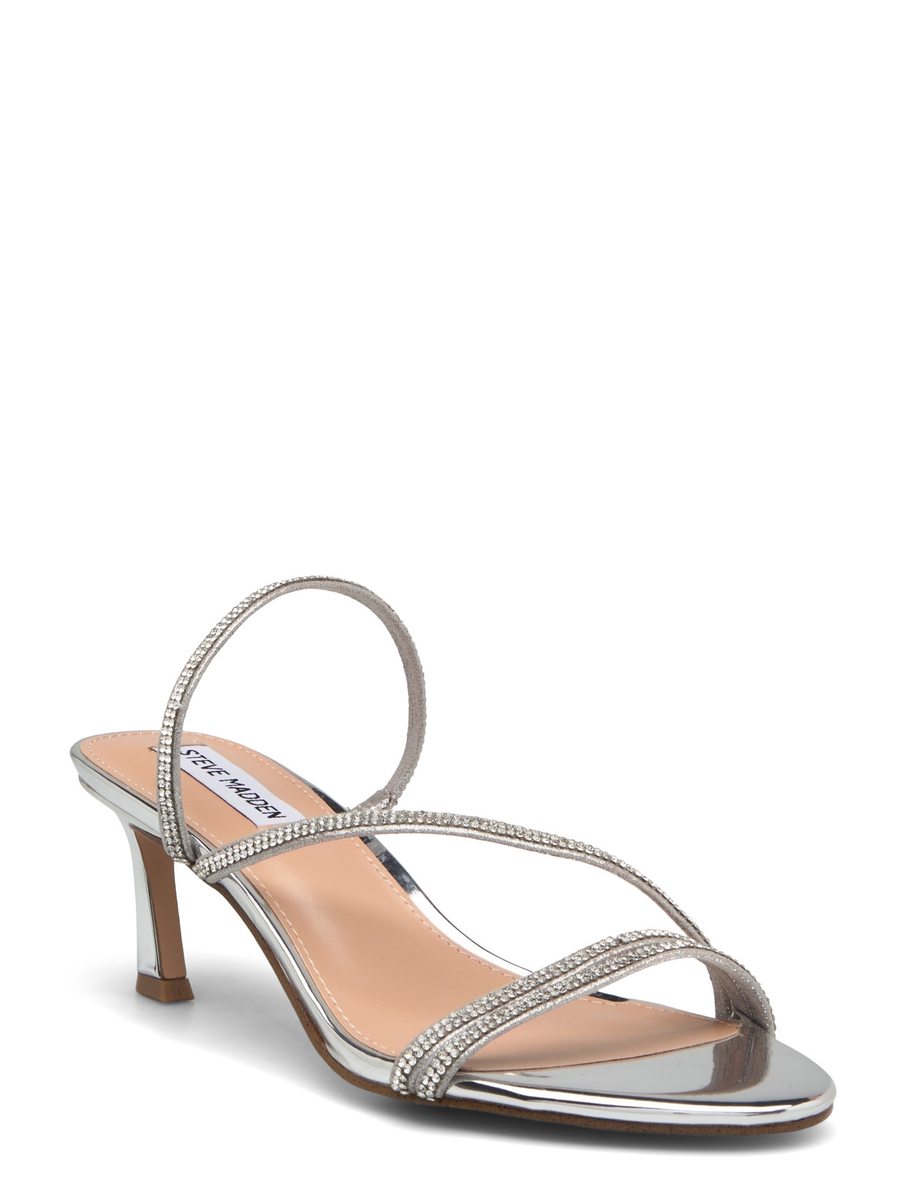 Steve Madden Lamora-R Heeled Sandals, 42, Silver, Hæle > Sandaler Med Hæl, Dame