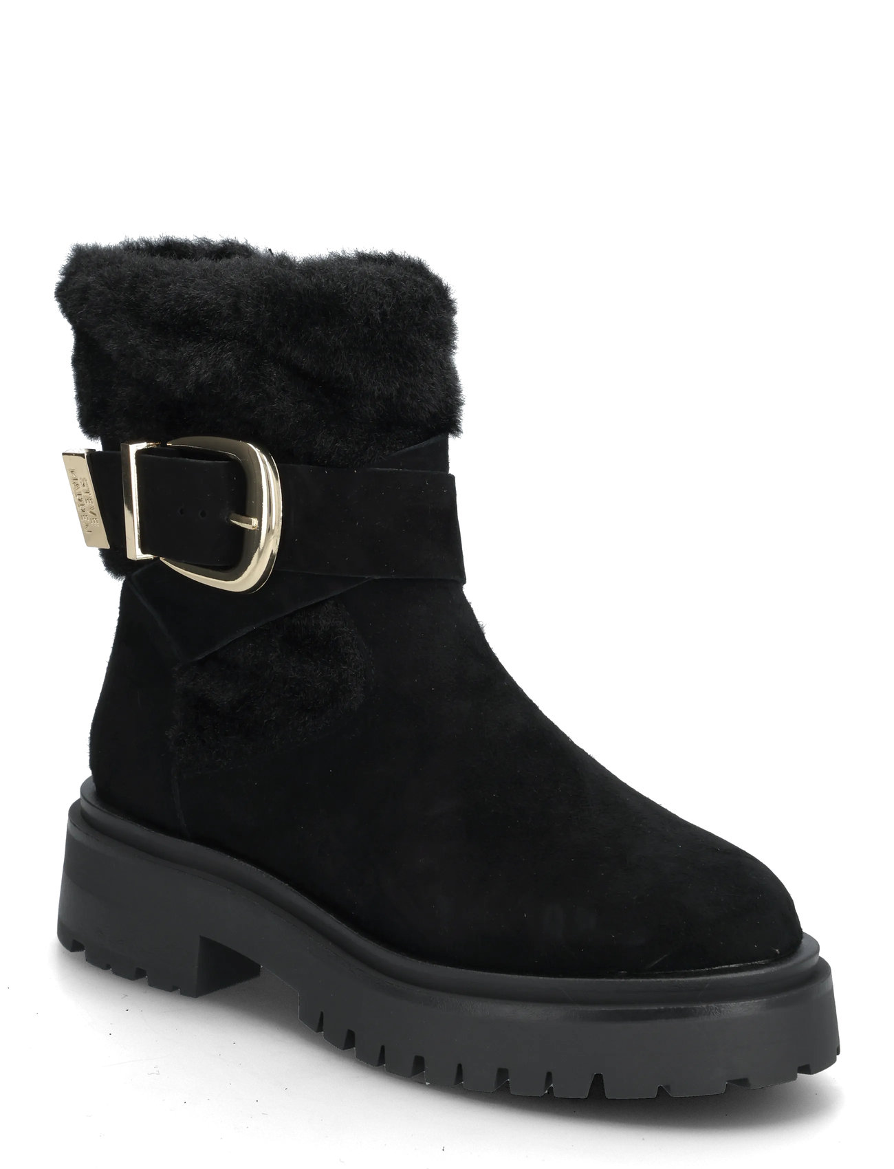 Steve Madden Lodge, 39, Black, Ankelstøvler > Ankelstøvler Med Flad Hæl, Dame