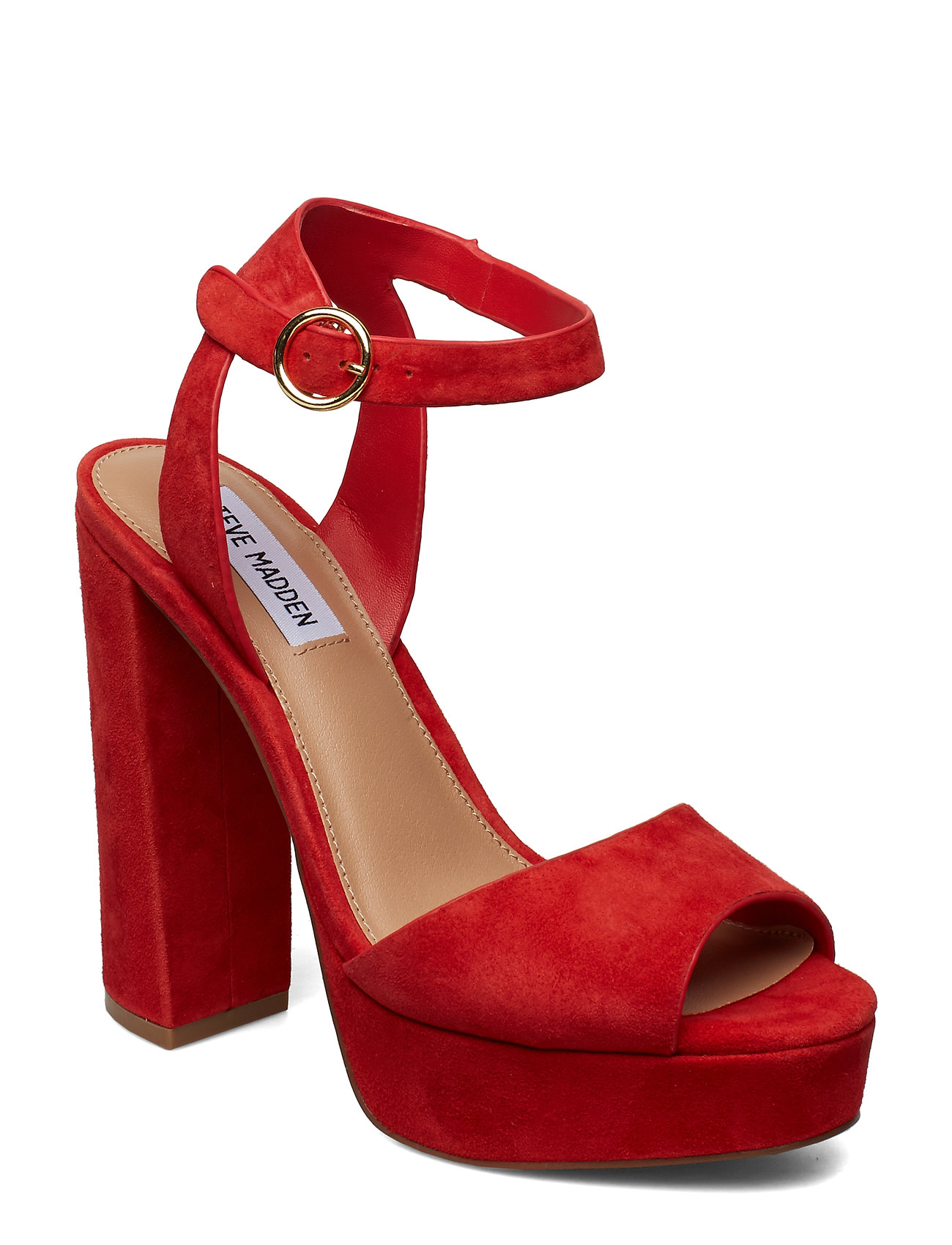 Madeline Dress Sandals Sandaal Met Hak Rood Steve Madden steve madden kopen in de aanbieding