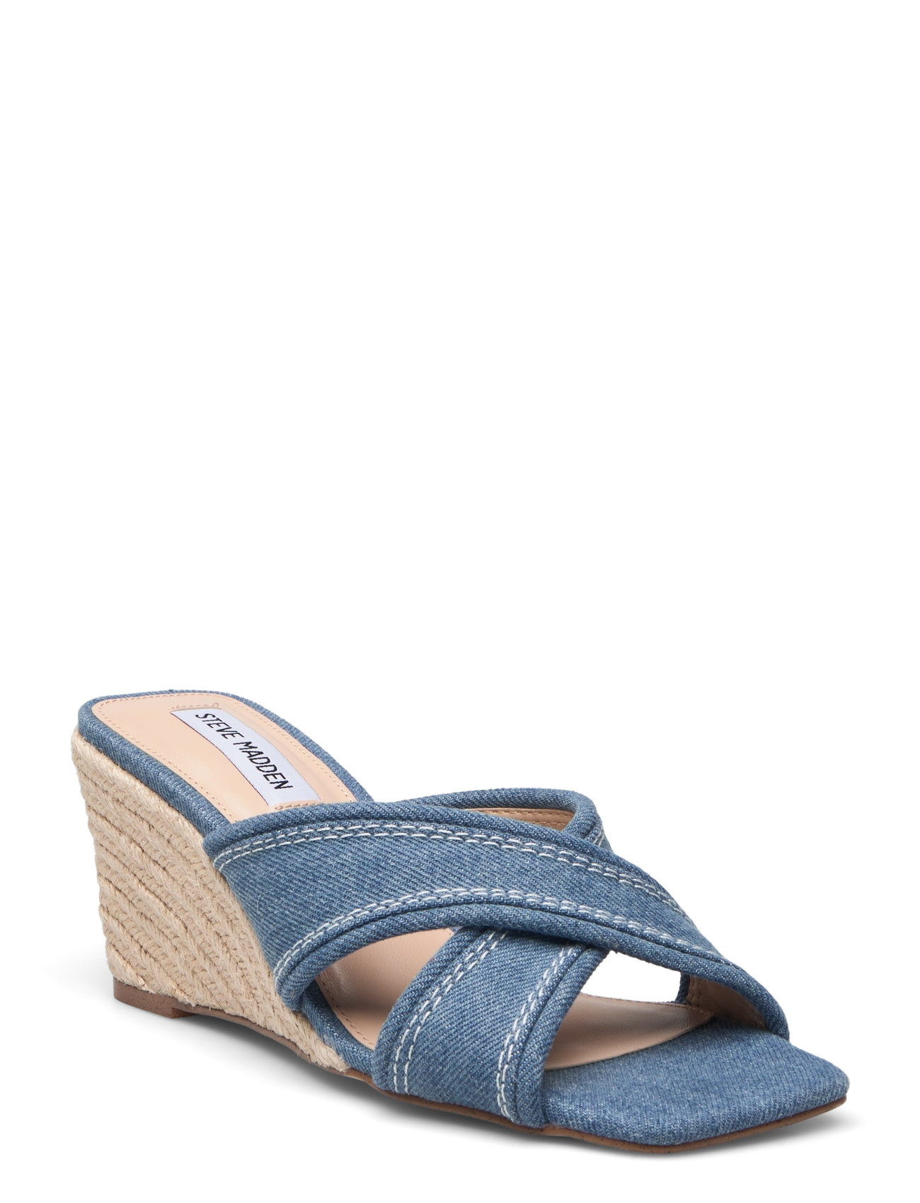 Sundown Sandal Shoes Mules & Slip-ins Heeled Mules Blue Steve Madden