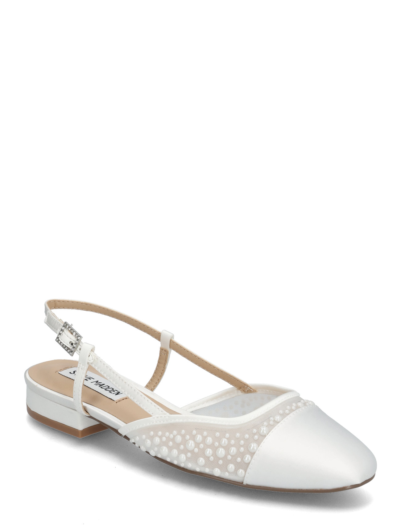 Belinda-P Slingbacks Shoes Slingbacks Flat Slingbacks White Steve Madden