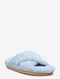 Fuzed Slipper - slippers - blue