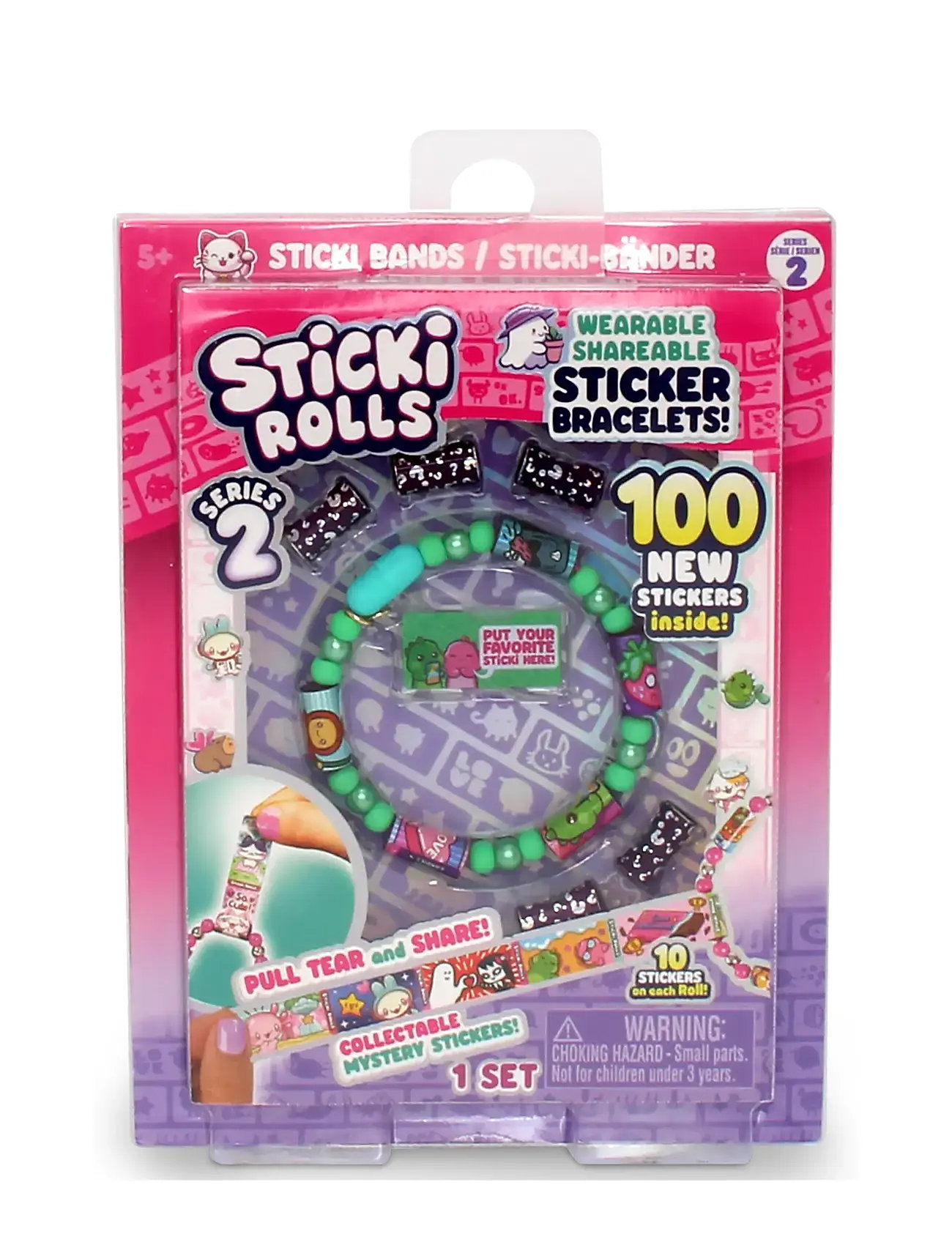 Sticki Rolls Sticki Rolls Sticki Band S2, One Size, Multi/patterned, Håndværk > Klistermærker, Børn