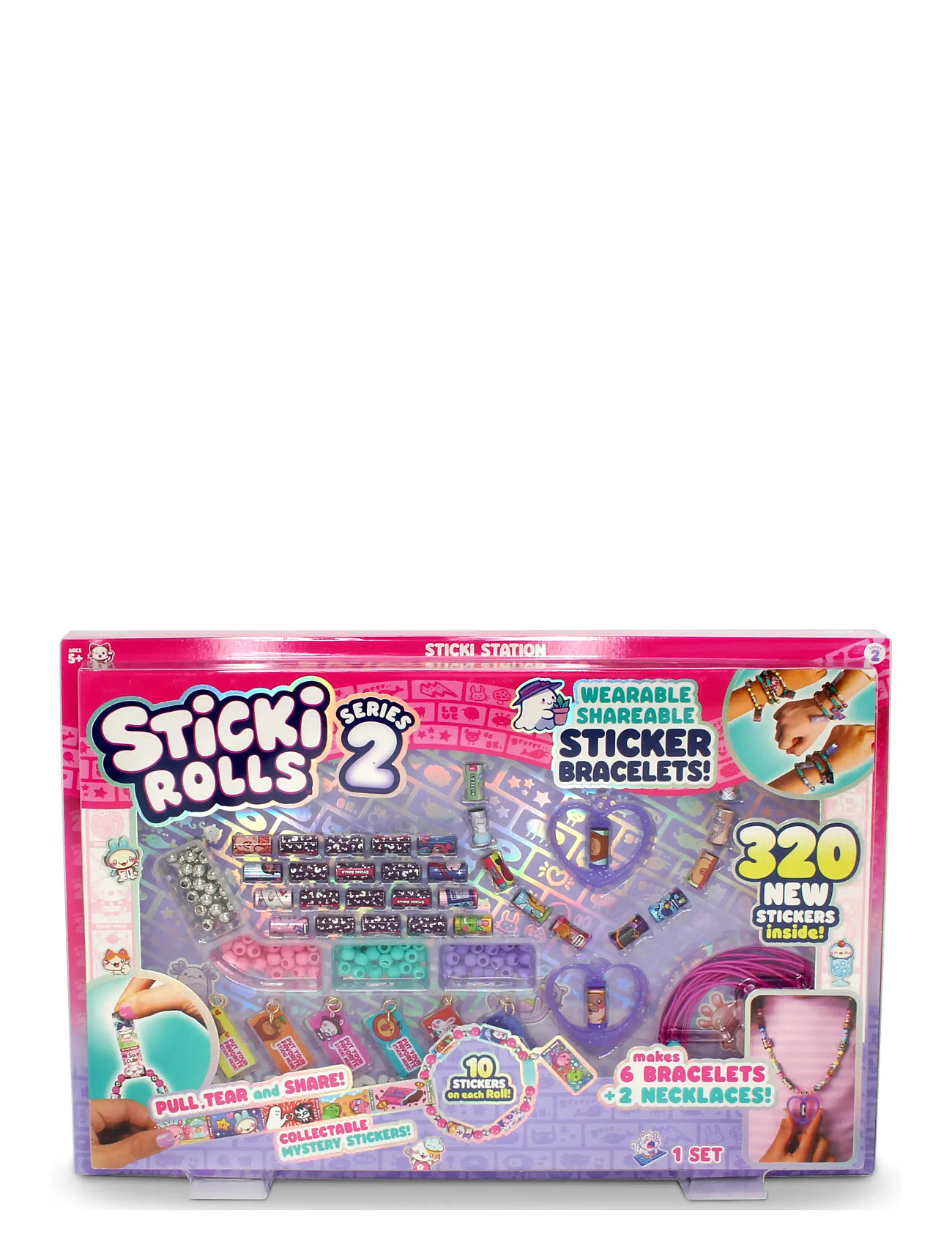Sticki Rolls Sticki Rolls Sticki Station S2, One Size, Pink, Håndværk > Klistermærker, Børn