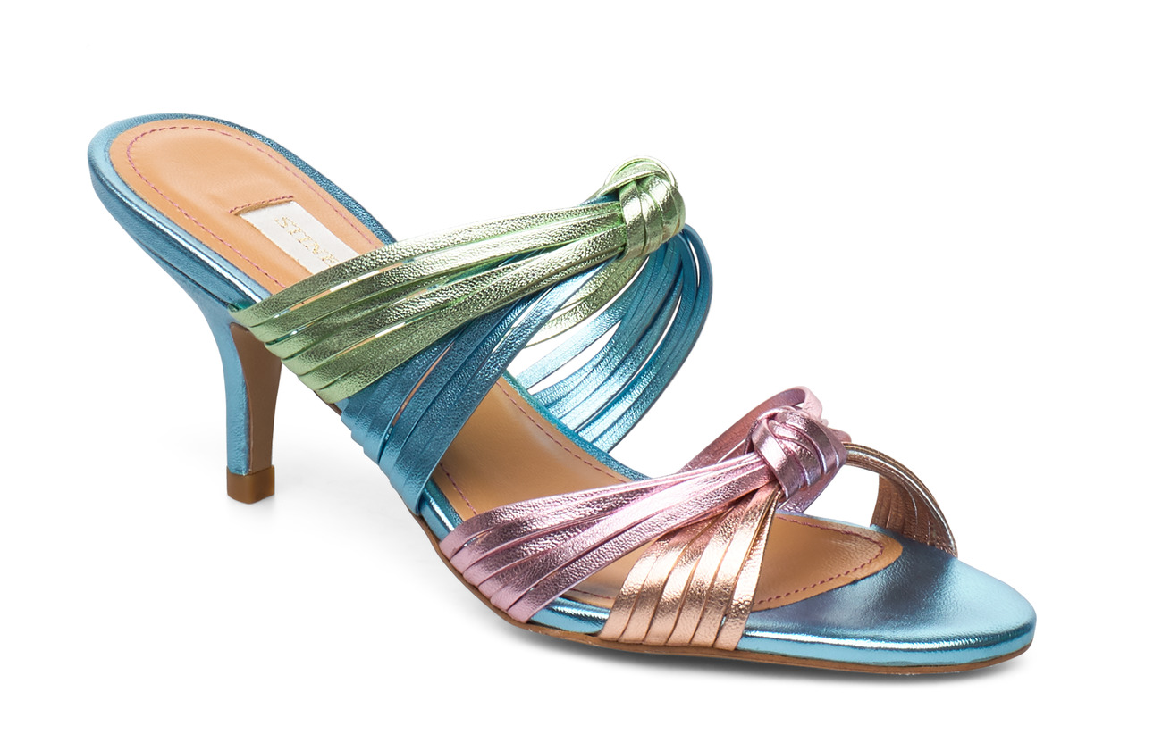 metallic rainbow heels