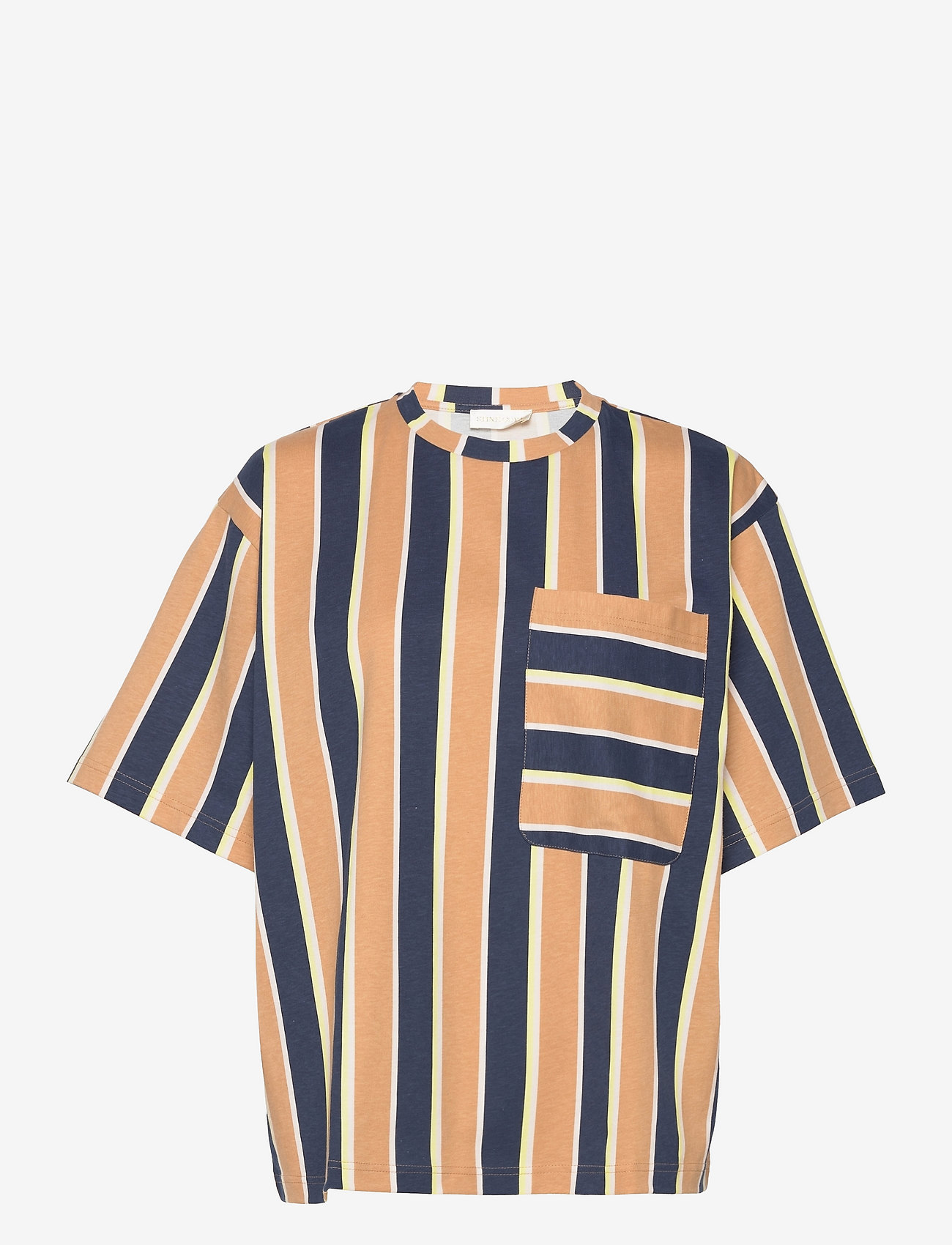 STINE GOYA - Katalina, 1293 Allover Tee - t-shirts & tops - brown stripes - 1