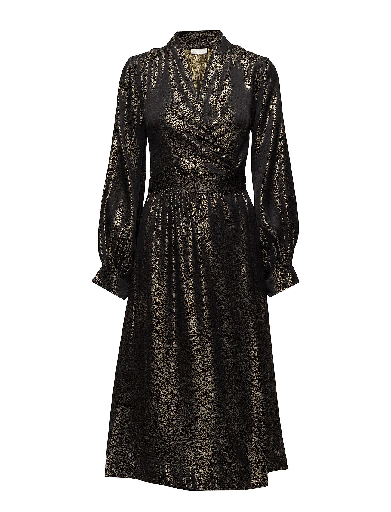 Margaret 301 Charcoal Silk Jurk Knielengte Zwart Stine Goya stine goya kopen in de aanbieding