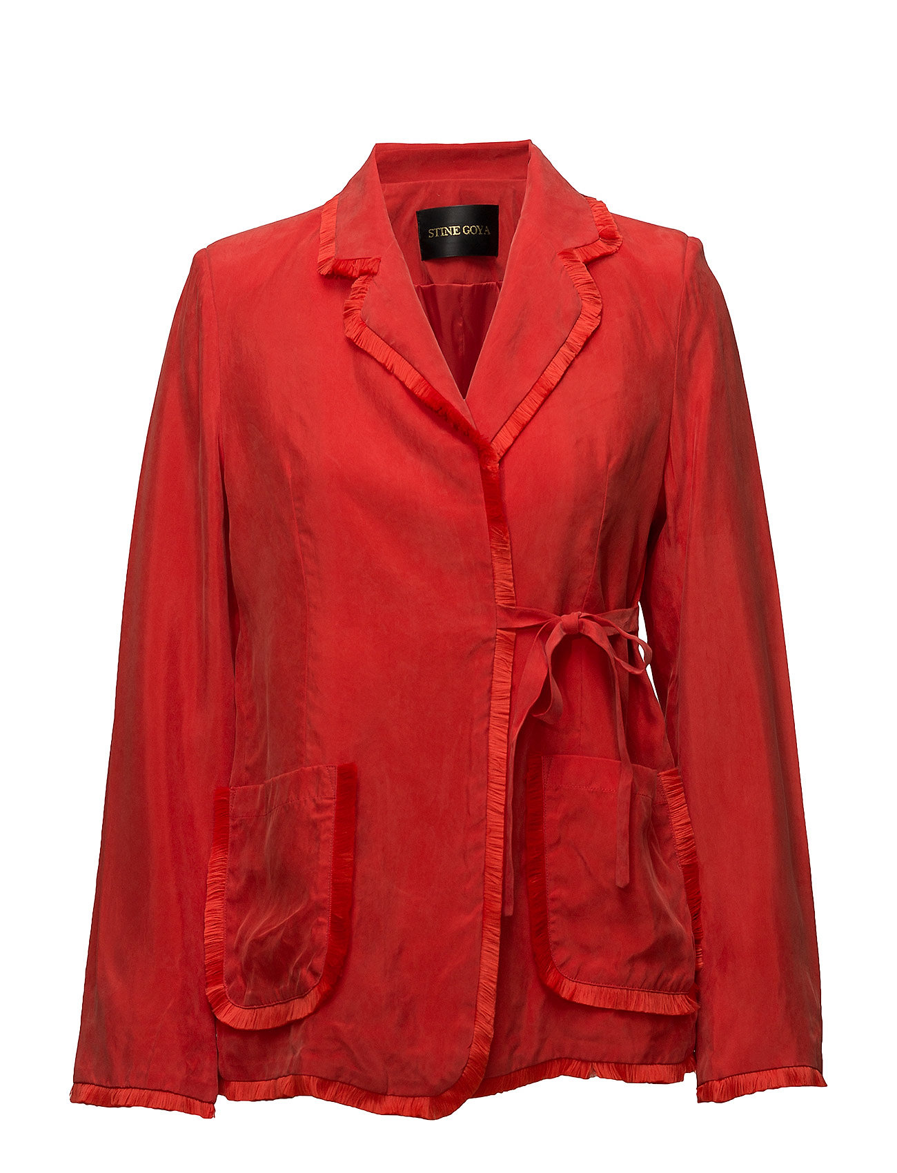 Rise 302 Fringed Cupro Blazer Colbert Rood Stine Goya stine goya kopen in de aanbieding