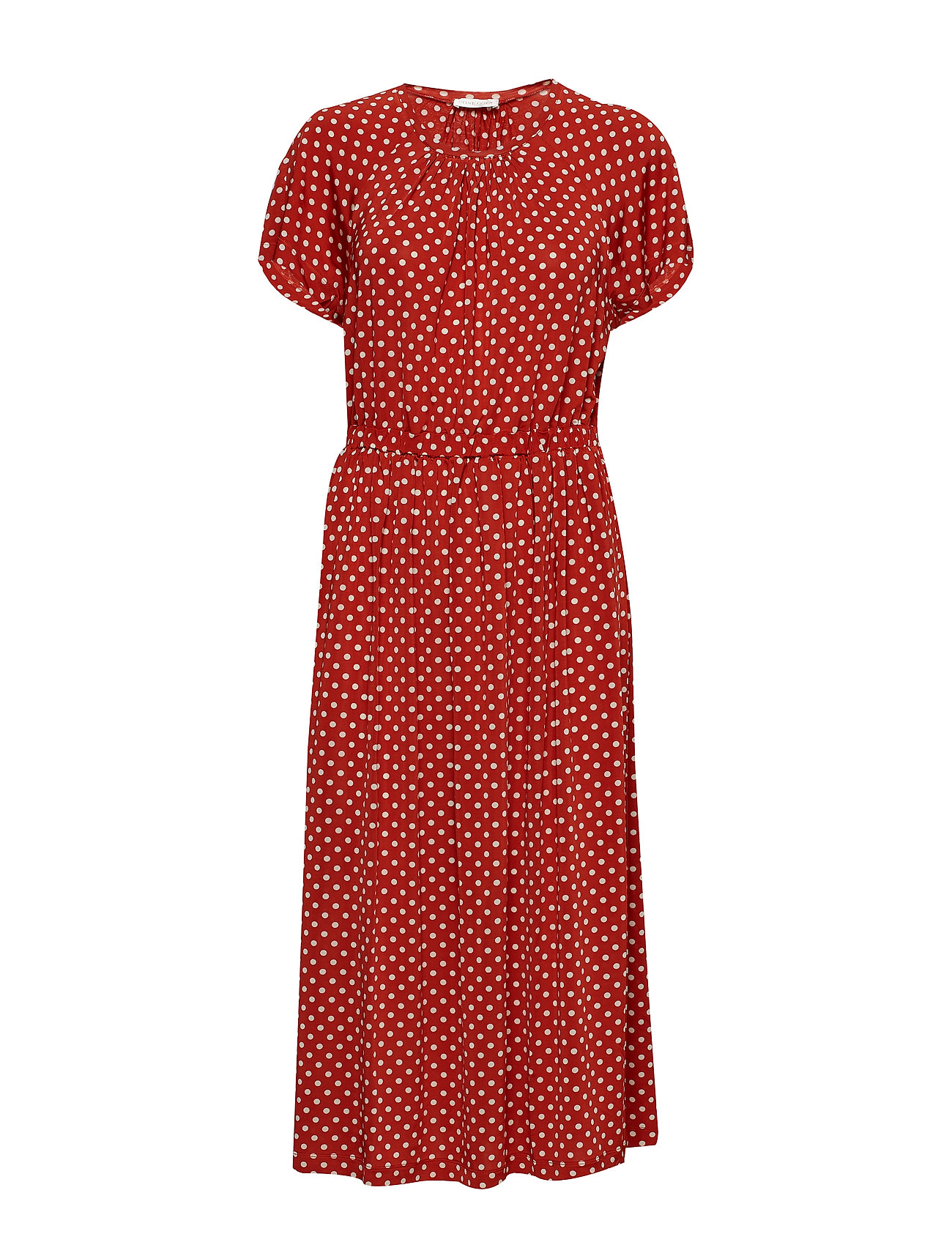 Caitlin 509 Light Jersey Jurk Knielengte Rood Stine Goya stine goya kopen in de aanbieding