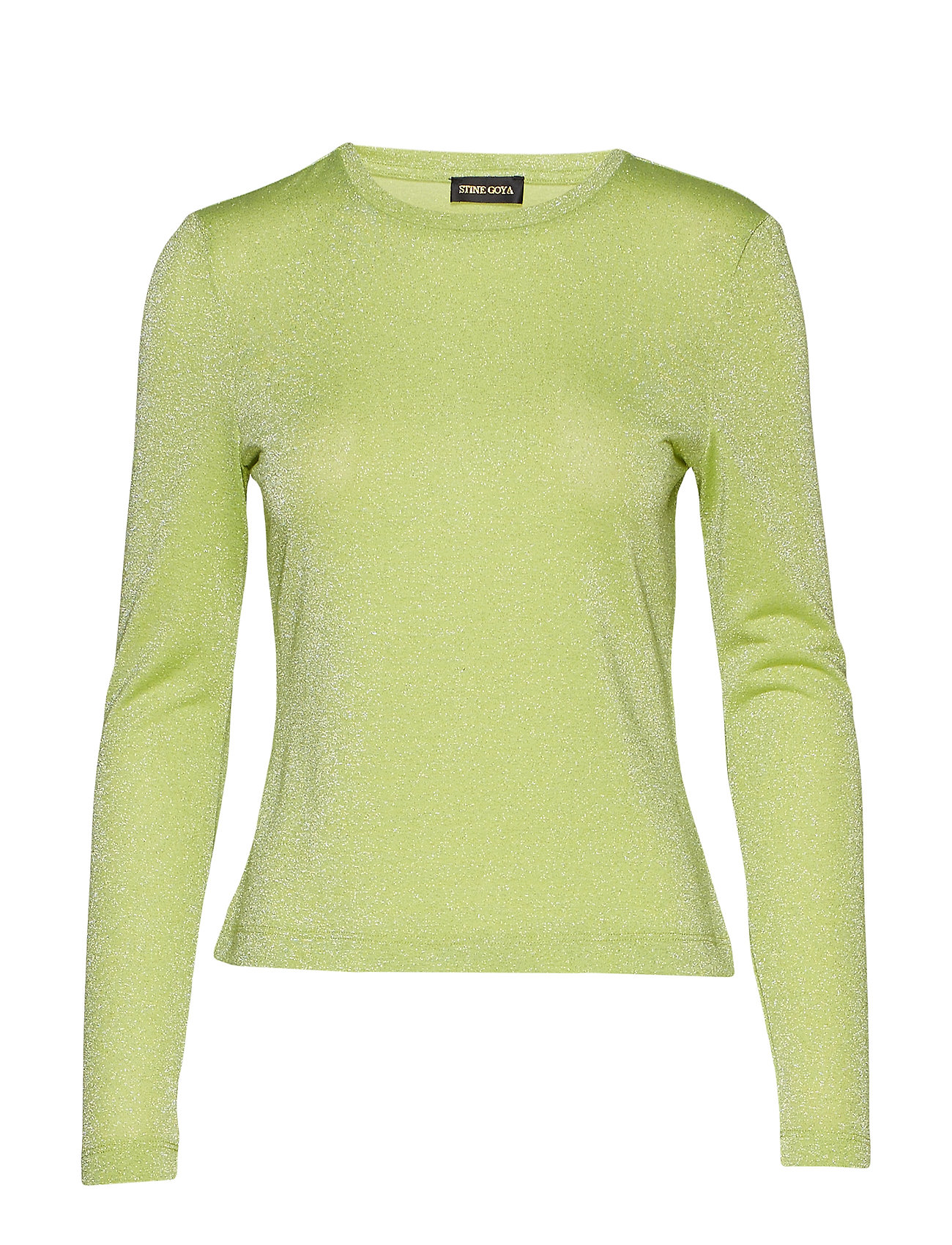 Maya 563 Shimmer Jersey Gebreide Trui Groen Stine Goya stine goya kopen in de aanbieding