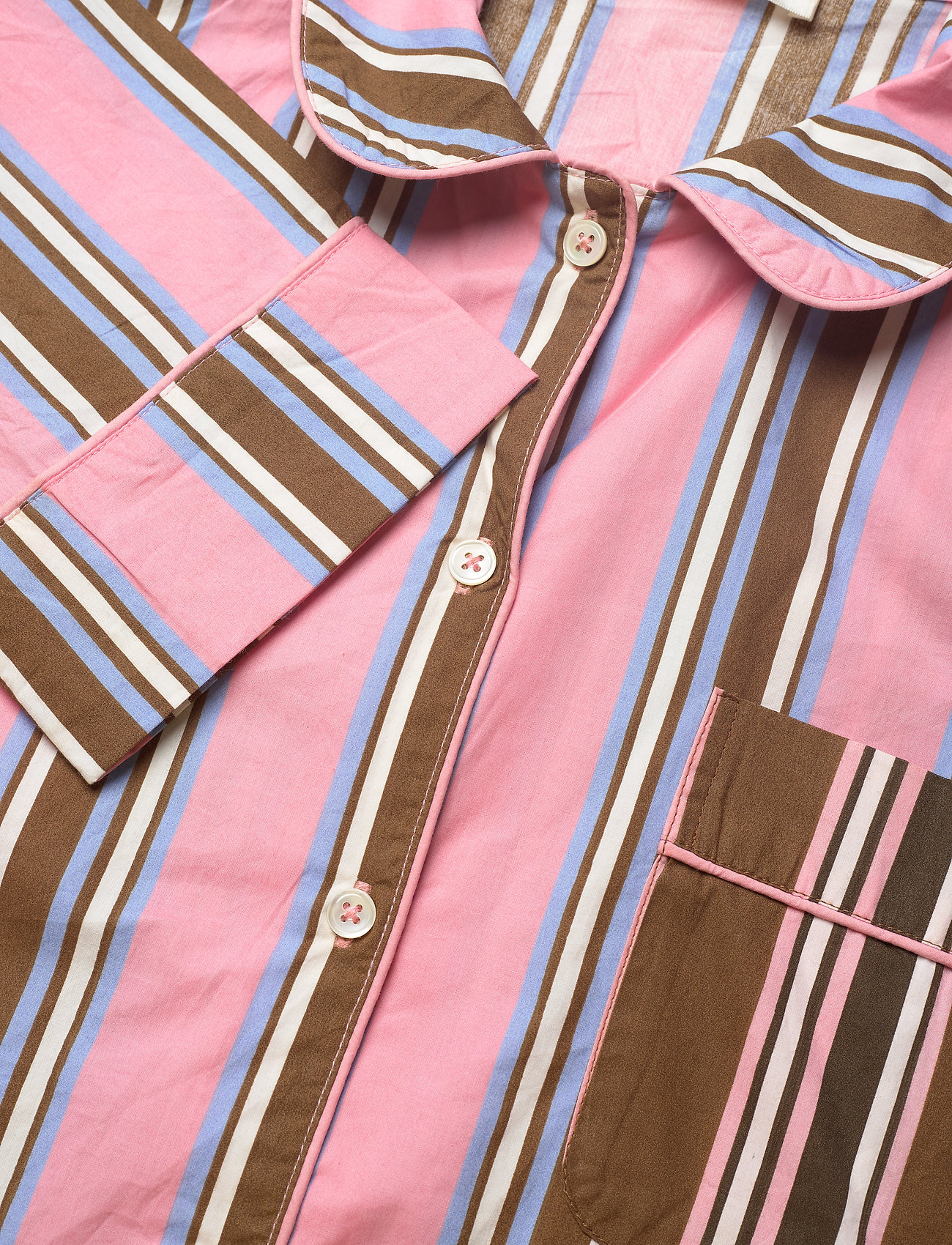 STINE GOYA - Sada Pyjama, 1321 Pyjama - nattøj & hyggetøj - pink stripes - 6