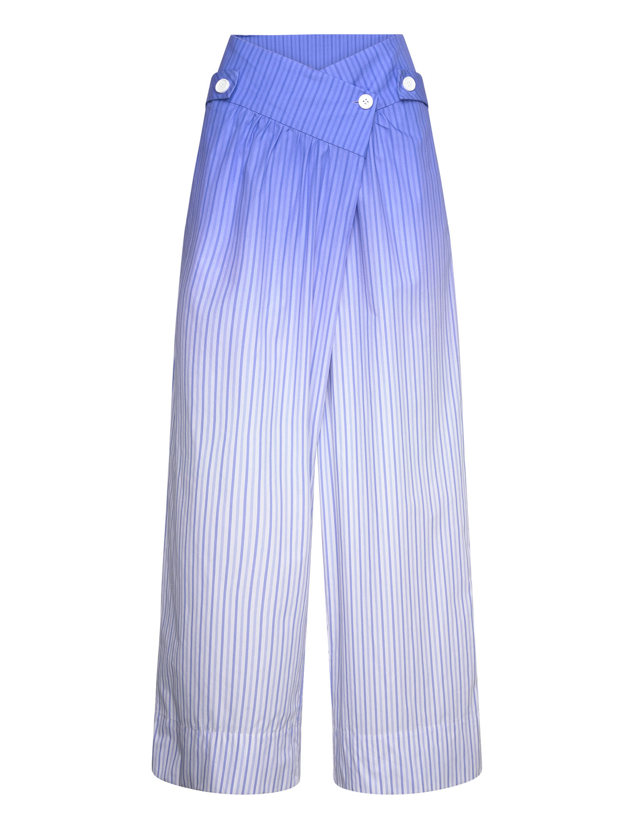 Sgasta, 2000 Printed Poplin Designers Trousers Wide Leg Blue STINE GOYA