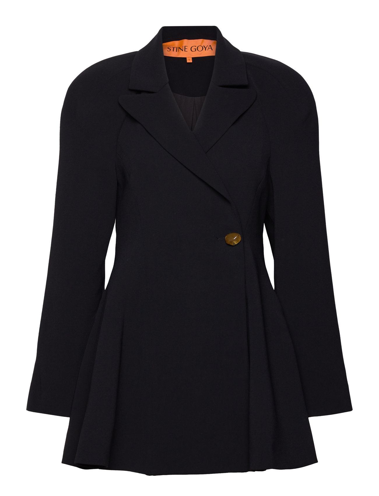 Voluminous Mini Coat Dress, 2273 Cr Blazers Double Breasted Blazers Black STINE GOYA