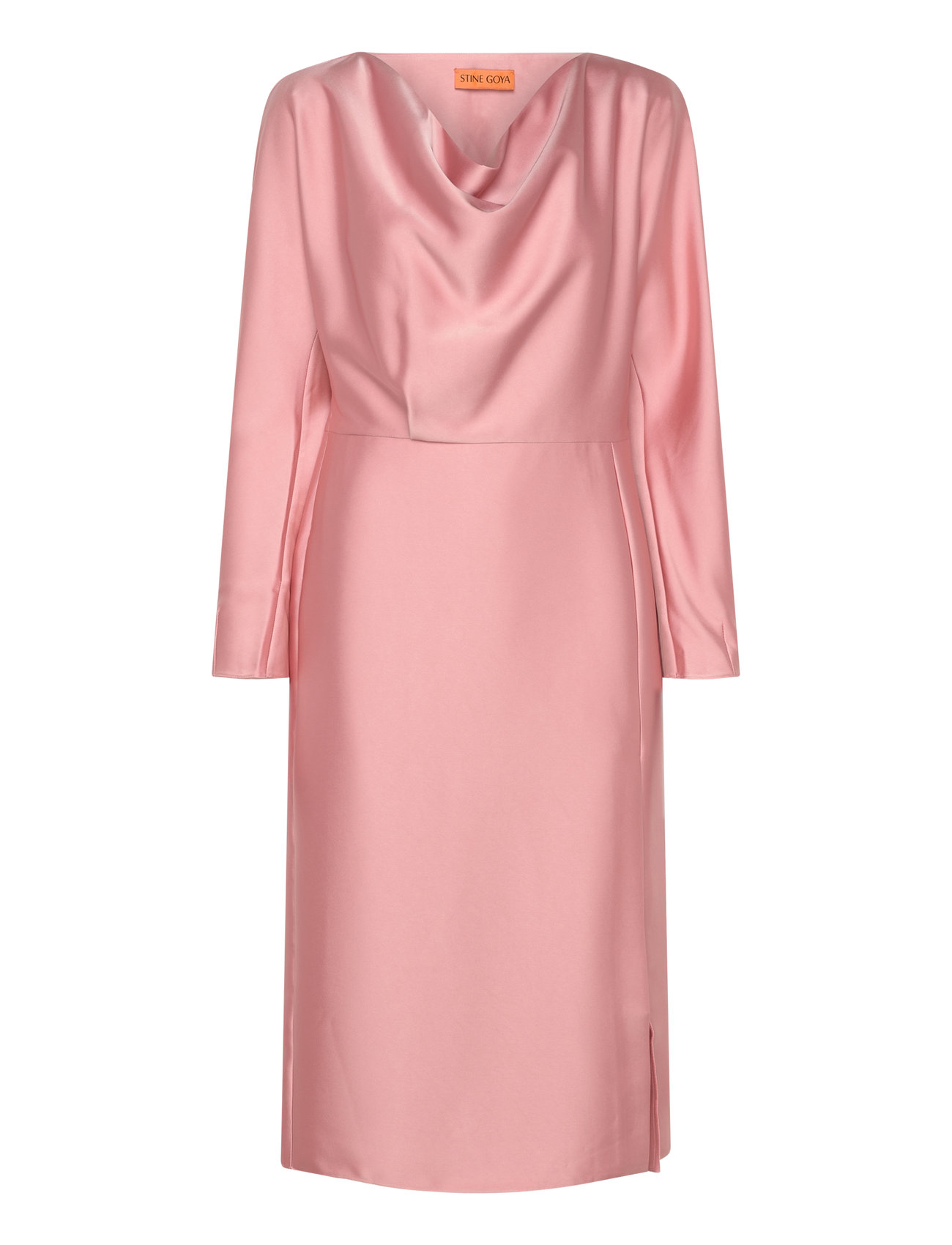 Long Sleeve Midi Dress, 2261 Satin Pink STINE GOYA