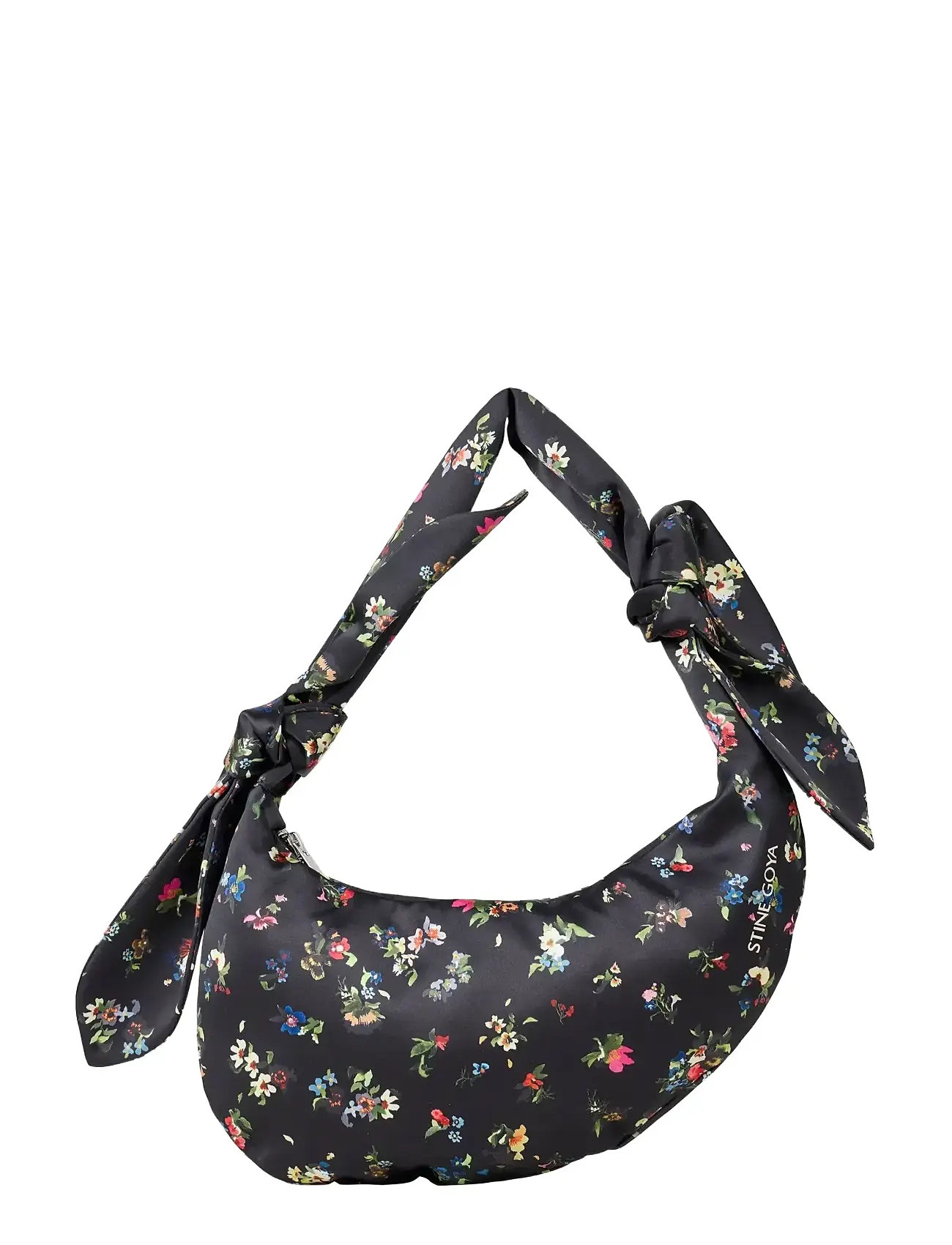 STINE GOYA 2314 Knotted Satchel, Satin Knotted, One Size, Black, Designere > Små Skuldertasker-Crossbody-Tasker, Dame
